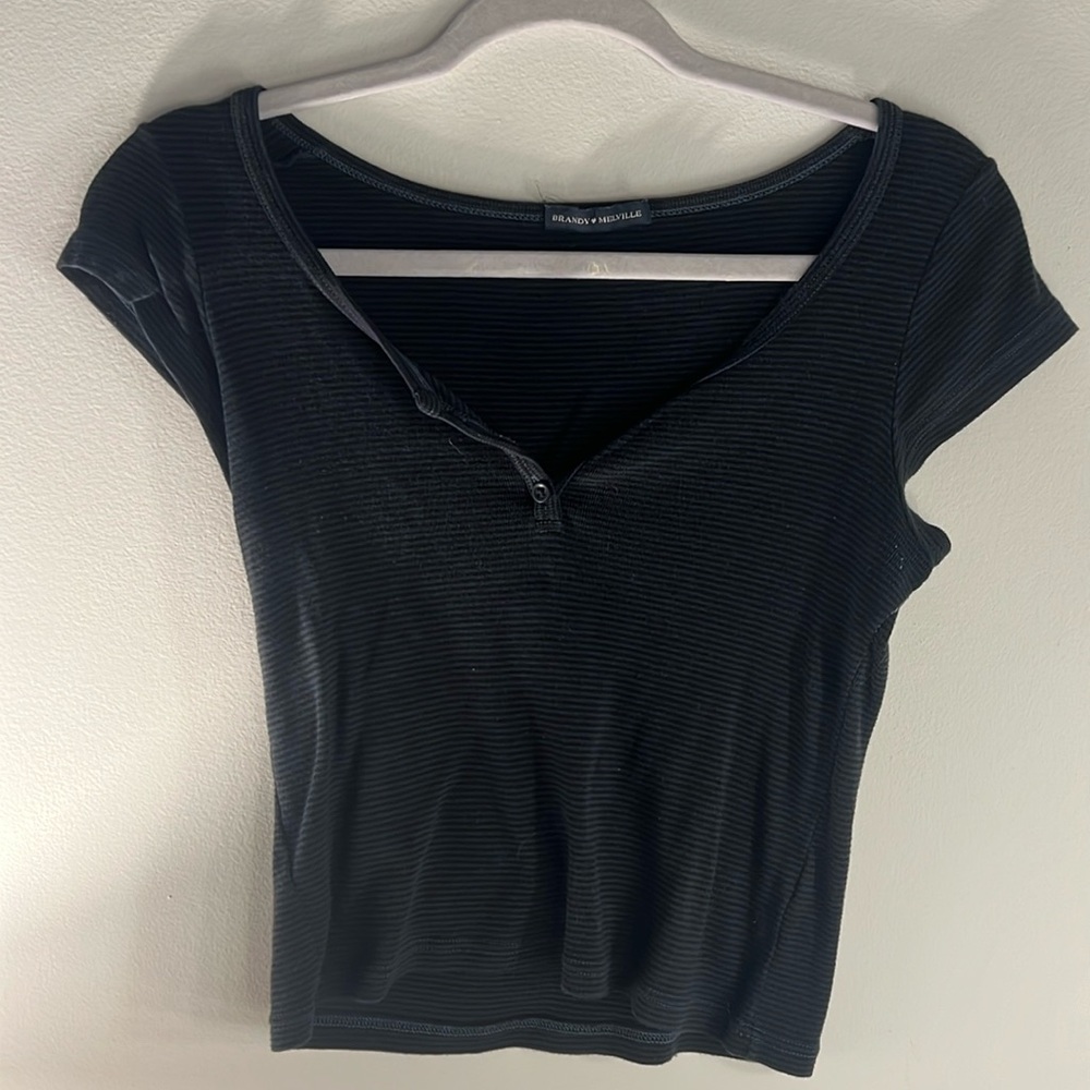 Brandy Melville striped button up top